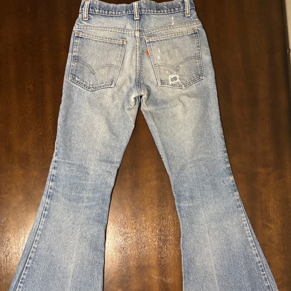 Vintage 70’s Levi’s 684 Orange tab bell bottom flare denim jeans size 28x29 - Picture 7 of 14